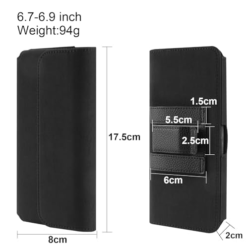 Cell Phone Holster Pouch Belt Clip Case Holder for Samsung Galaxy S25 Ultra S24 Ultra S23 Ultra S22 Ultra S21 Plus S24 FE A36 A26 A16 A15 A13 A32, iPhone 15 14 13 Pro Max, Moto G Play G Stylus 5G 2024 - size: Large