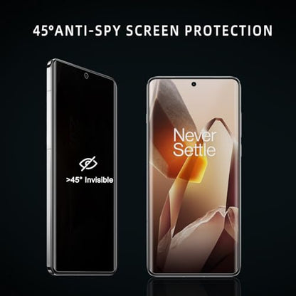 Privacy Screen Protector for One Plus 13, Flexible TPU Protective Film [2+2 Pack] Camera Lens Protector [3D Full Coverage] [Anti-Spy] [Scratch-Resistant] for Oneplus 13 - size: OnePlus 13