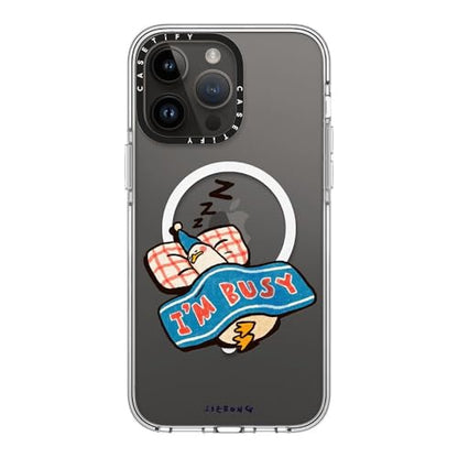 CASETiFY for iPhone 14 Pro Max Case - Impact Clear Compatible with MagSafe | Not Yellowing | 6.6 ft. 3X Military Grade Drop Protection | I'm so busy | Clear - color: I'm so busy, size: Iphone 14 Pro Max (6.7")