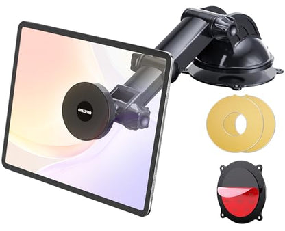 OHLPRO Magnetic Tablet Holder for Car Dashboard & Windshield, Adjustable Suction Cup Mount with Extendable Arm, 360° Rotation, Washable Base, Compatible with iPad, for Magsafe iPhones, Tablets - size: for 4.7-12'' Tablet