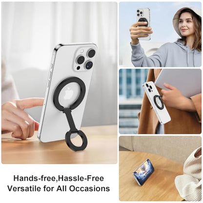 Magnetic Phone Grip Holder for Samsung S26 Ultra S25 FE S24 A26 A36 A17 A26 - color: Dual-Sided Magnetic-Black