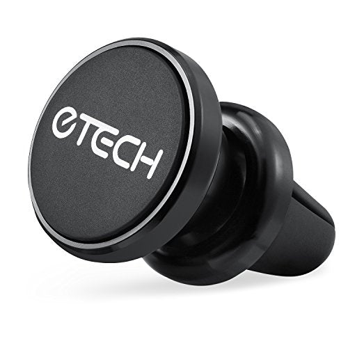eTECH Magnetic Phone Car Mount Holder, Magnetic Mount Universal Air Vent (Black) - color: Black
