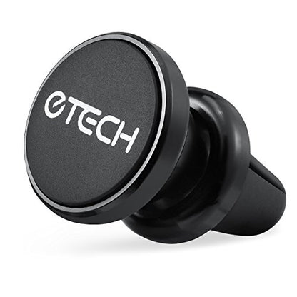 eTECH Magnetic Phone Car Mount Holder, Magnetic Mount Universal Air Vent (Black) - color: Black