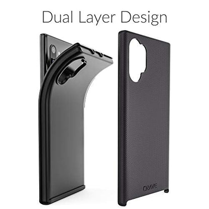 Crave for Galaxy Note 10 Plus Case, Shockproof Protection Dual Layer Case for Samsung Galaxy Note 10 Plus (6.8 inch) - Black - color: Black