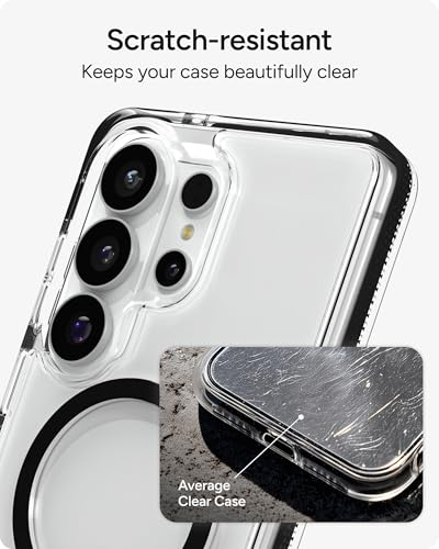 ZAGG Santa Cruz Snap Samsung Galaxy S26 Ultra Case with Kickstand - Black, Magnetic Crystal Clear Protective Phone Cover, 13ft Drop Protection, Graphene Reinforced, Slim Case with Stand - color: Black, size: Samsung Galaxy S26 Ultra
