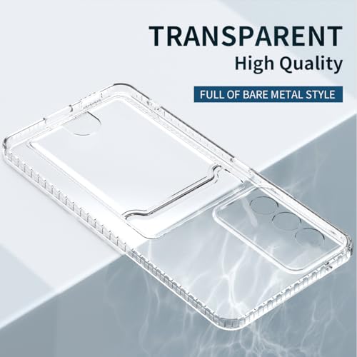 Lunivop Compatible with Samsung Galaxy A17 /Galaxy A27 Case Clear Wallet Card Holder TPU Slim Soft Shockproof Anti-Yellowing Anti-Scratch Transparent Phone Case (for A17/A27 6.7 '' Clear) - size: for Samsung Galaxy A17/A27
