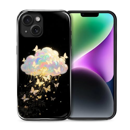 Case for iPhone 14 Plus, Shockproof Hybrid Protective Phone Case, Dual-Layer Drop Protection Anti-Scratch, Butterfly Cloud - color: Butterfly Cloud, size: iPhone 14 Plus