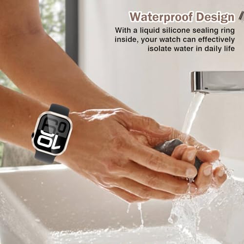 3 in 1 Waterproof Case Compatible for Apple Watch Series 11/10 46mm - color: Starlight, size: 46mm