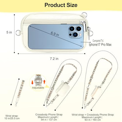 Phone Lanyard Crossbody with Detachable RFID Wallet (M5, Large) - color: Multicolor 5, size: Large