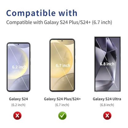 ACANDYA for Samsung Galaxy S24 Plus Case Wallet Galaxy S24+ Case Clear with Card Holder ID Card Slot Heavy Duty Protection Shockproof Anti-Scratch Cover for Women Men for Galaxy S24 Plus Transparent - size: Galaxy S24+ S24 Plus 6.7 inch