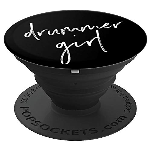 Drummer Pop Socket Black and White Drummer Gifts for Girls PopSockets PopGrip: Swappable Grip for Phones & Tablets