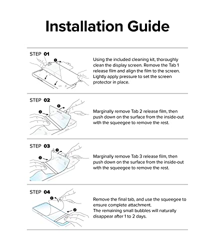Ringke for Samsung Galaxy Z Flip 4 Screen Protector [Dual Easy, 2 Pack]
