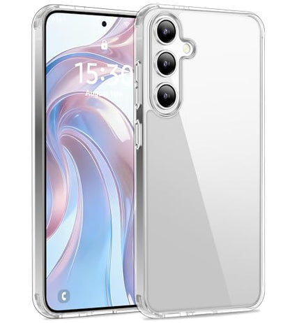 USLAI Case for Samsung Galaxy S24 FE, Anti-Yellowing, Crystal Clear Back, Shockproof & Military‑Grade Drop Protection - Transparent - color: Clear, size: Galaxy S24 FE