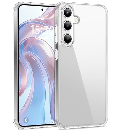 USLAI Case for Samsung Galaxy S24 FE, Anti-Yellowing, Crystal Clear Back, Shockproof & Military‑Grade Drop Protection - Transparent - color: Clear, size: Galaxy S24 FE