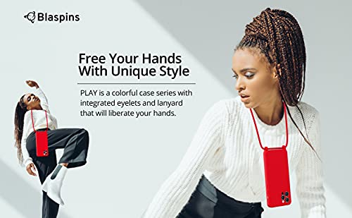 Crossbody Lanyard Strap Case for iPhone 14 Pro Max, Neck Cross Body, Adjustable Holder Removable, Drop Protection Shockproof, Hands-Free Silicone Case 6.7 inch, 150 cm Strap, iP14PM - Red - color: Red