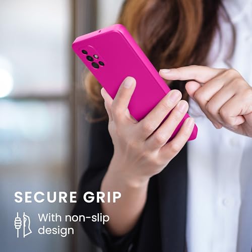 kwmobile Case Compatible with Samsung Galaxy A51 Case -Soft TPU Back Phone Cover - with Metallic Look - Metallic Pink - color: metallic pink, size: Galaxy A51