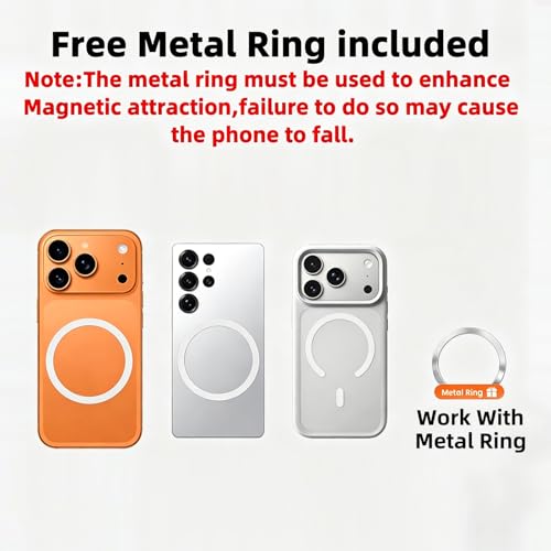 Magnetic Flexible Gooseneck Phone Holder, 35-Inch Portable Long Arm Phone Mount, Compatible with MagSafe, for Gym Treadmill, Spin Bike, Stroller, Shopping Cart, Wheelchair, Desk & Chair and More