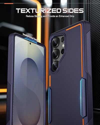 Poetic Neon Case for Samsung Galaxy S25 Ultra 5G, Dual Layer Heavy Duty Rugged Lightweight Slim Shockproof Protective Cover Phone Case, Navy Blue - color: Navy Blue