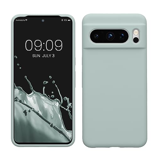 kwmobile Case Compatible with Google Pixel 8 Pro Case - TPU Silicone Phone Cover with Soft Finish - Cool Mint - color: Cool Mint, size: Pixel 8 Pro