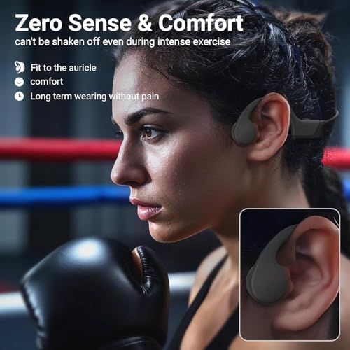 Bluetooth 6.0 Bone Conduction Sports Headphones: Open-Ear Design, IPX5 Waterproof, 10-Hour Playtime - Perfect for Running