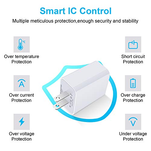 USB C Charger Brick, 20W PD Power Adapter Fast USB C Box Block Brick Plug - color: 2White