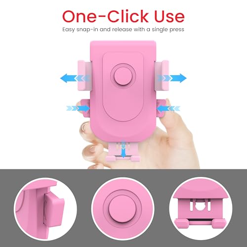 Baby Stroller Phone Holder, Universal Handlebar Phone Mount Pink