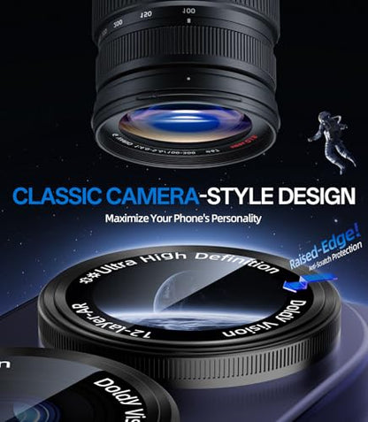 HelloDeere for Samsung Galaxy S26 Ultra Camera Lens Protector, Military-Grade 9H+ Tempered Glass with AR Optical Tech HD Anti-Glare Anti-Scratch Metal Individual Ring Easy Install Case Friendly, Black - color: S26 Ultra (Black)