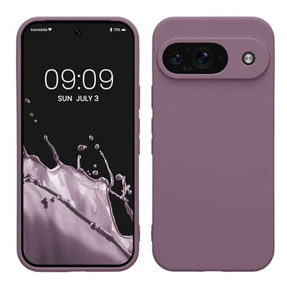 kwmobile Case Compatible with Google Pixel 9 Case - Protective Slim TPU Phone Cover - Soft Matte Finish - Pale Iris - color: Pale Iris, size: Pixel 9