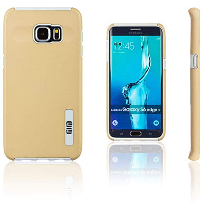 Smooth Armor Hard Plastic Case for Samsung Galaxy S6 Edge+ Plus SM-G928A. Rugged Dual Layer Protective Cover (Does NOT Fit Samsung Galaxy S6 and S6 Edge). Black/Golden Color - color: Gold