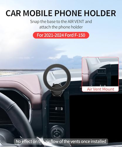 Car Phone Mount for 2021-2024 Ford F-150 Accessories, Magsafe Magnetic Clip - size: for 2021 2022 2023 2024 Ford F-150