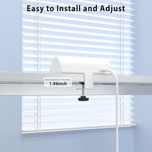 Jgstkcity Desk Clamp Power Strip USB C 45W,1200J Surge Protector - color: White, size: 6 FT