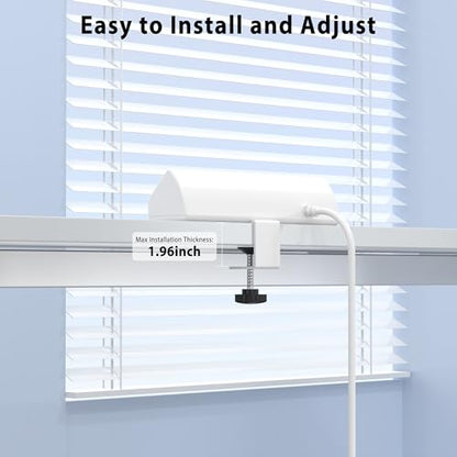 Jgstkcity Desk Clamp Power Strip USB C 45W,1200J Surge Protector - color: White, size: 6 FT