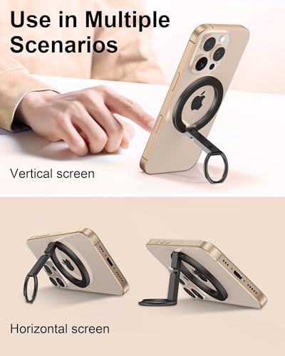 iPhone 17e Magnetic Phone Ring Holder, MagSafe Cell Phone Ring Holder Grip - color: Grey