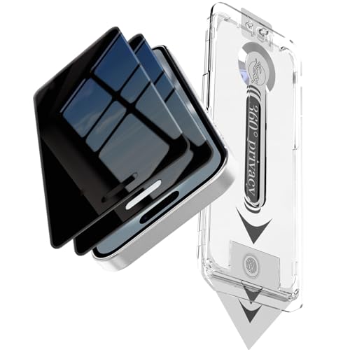 2 Pack 360° Privacy Screen for iPhone 16/15/15 Pro,Easy Install - size: 16/15/15 Pro