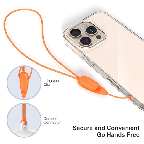 E-Tree 2 Pack Multi-Purpose Wrist Lanyard Hand Strap for Cell Phone Case Camera Airpods Keys Keychain Keys USB Flash Drive - color: Grey & Orange