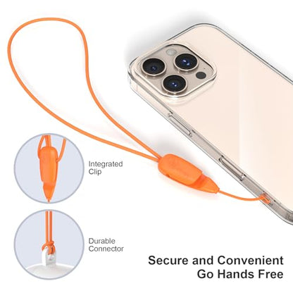 E-Tree 2 Pack Multi-Purpose Wrist Lanyard Hand Strap for Cell Phone Case Camera Airpods Keys Keychain Keys USB Flash Drive - color: Grey & Orange