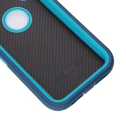 Co-Goldguard Case for iPhone XR Case 3-Layer Heavy Duty Bumper Cover Military Grade Drop Protection Shockproof Phone Case for iPhone XR 6.1 CyanGreen - color: CyanGreen