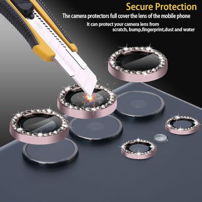 Camera Lens Protector for Samsung Galaxy S23 Ultra, Diamond Pink - color: Diamond Pink