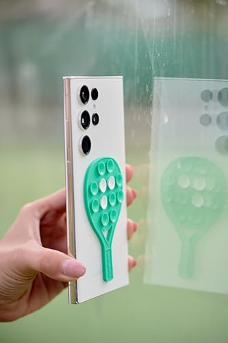Silicone Suction Phone Mount - Padel Glass Recording, Mint Green - color: Mint Green