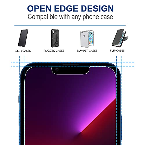 Arae Screen Protector for iPhone 14/iPhone 13/iPhone 13 Pro, HD Tempered Glass Anti Scratch Work with Most Case, 6.1 inch, 3 Pack - size: iPhone 13/13 Pro/14 6.1 inch