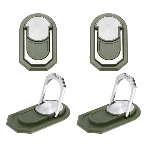PATIKIL 2PCS Phone Ring Holder, Cellphone Ring Holder Finger Grip Stand 360 Rotation with Adhesive Backing Kickstand for Back of Phone Tablet Car Mount, Green - color: Green