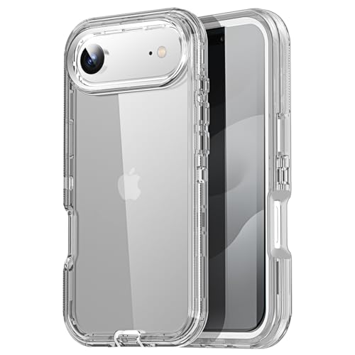 AICase for iPhone Air Case Clear 3 in 1 Heavy Duty Drop Protection Full Body Rugged Shockproof/Dust Proof 3-Layer Military Protective Tough Durable Cover for iPhone Air 6.5"_904 - color: C_Grey, size: iphone Air
