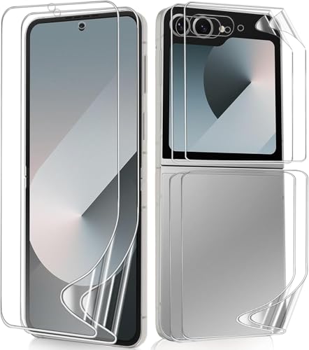 2 Sets HD Clear TPU Screen Protector for Samsung Galaxy Z Flip 6 6.7" - size: Samsung Galaxy Z Flip 6
