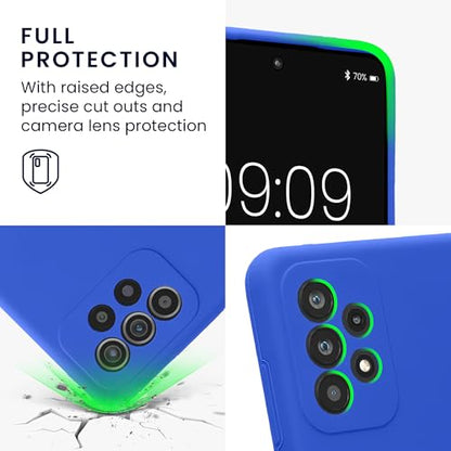 kwmobile Case Compatible with Samsung Galaxy A52 / A52 5G / A52s 5G Case - Slim TPU Silicone Phone Cover - Soft Touch Finish - Baltic Blue - color: Baltic Blue, size: Galaxy A52 / A52 5G / A52s 5G