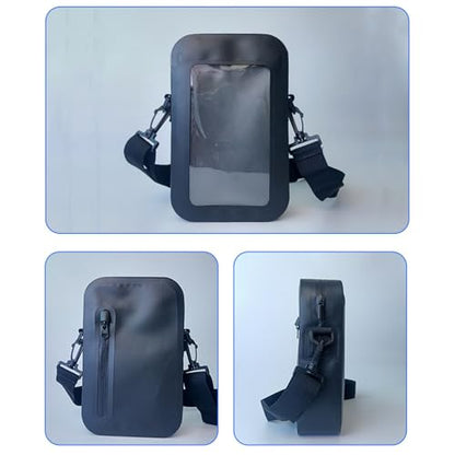 Waterproof Phone Pouches for Outdoor Activities Touch Screens Phones Dry Bag with Adjustable Strap for Most Smartphones - color: Black