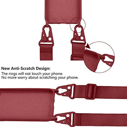 Compatible with iPhone 6/7/8/SE2/SE3,Crossbody Phone Case with Lanyard Cute Soft Silicone Case with Adjustable Shoulder Strap Shockproof Protector Compatible with Women Girls Brick Blue - color: Brick Blue, size: iPhone 6/7/8/SE2/SE3