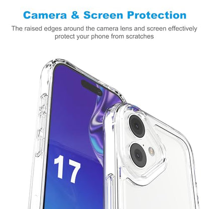 for iPhone 17 Clear Bumper Frame No-Back Case, Slim Fit Ultra-Light Anti-Yellowing Transparent Protection Heat Dissipation Bezel Phone Cover Case 6.3" 2025 - color: Clear, size: iPhone 17