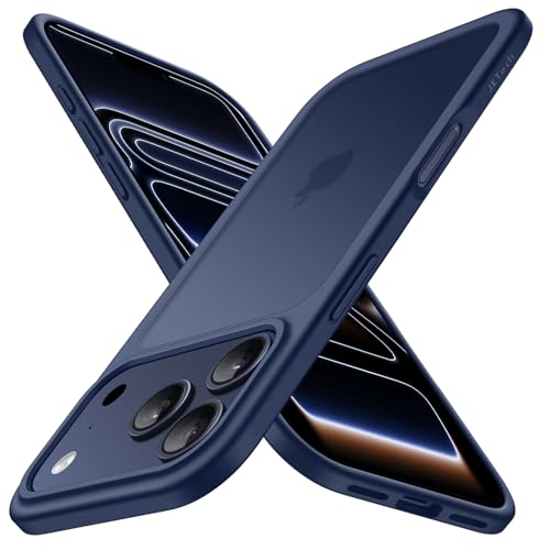 JETech Matte Case for iPhone 17 Pro, Dark Blue | Military-Grade Protection, Frosted Matte Back, Anti-Fingerprint Finish, Shockproof Design, Minimalist Style - color: Dark Blue, size: iPhone 17 Pro