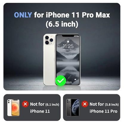 jaroco Magnetic for iPhone 11 Pro Max Case Heavy Duty Protection Gray | Compatible with MagSafe,Military Grade Drop Protection,Translucent Matte,Non-Slip,Shockproof 2-Layer Durable Bumper Case - color: Gray, size: iPhone 11 Pro Max