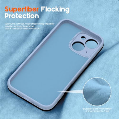 SKYLMW Striped Case for iPhone 14 Plus with Stand,6.7" Blue/White | Aesthetic Striped,Magnetic Stand,Compatible with Mag-Safe,Silicone 14 Plus Phone Case - color: Blue/White, size: Iphone 14 Plus